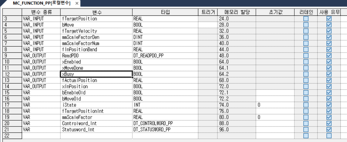 Solution Square : XMC Profile Position Mode 예제